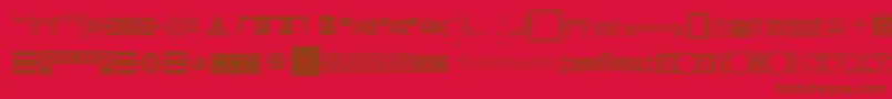 Pfornmtreasures3Regular-fontti – ruskeat fontit punaisella taustalla
