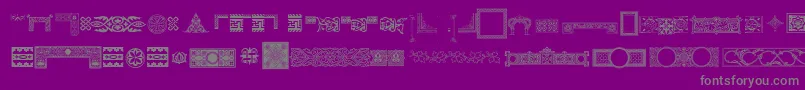 Pfornmtreasures3Regular Font – Gray Fonts on Purple Background