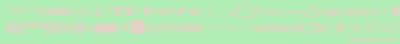 Pfornmtreasures3Regular-fontti – vaaleanpunaiset fontit vihreällä taustalla
