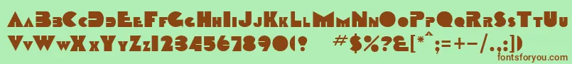 CircularFc Font – Brown Fonts on Green Background