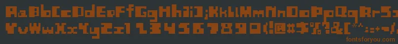 BlockedoutRegular Font – Brown Fonts on Black Background