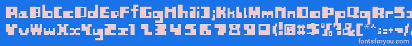 Шрифт BlockedoutRegular – розовые шрифты на синем фоне