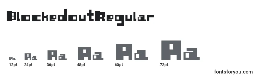 BlockedoutRegular Font Sizes