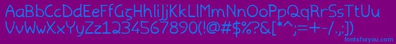 Torid Font – Blue Fonts on Purple Background