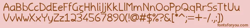 Torid Font – Brown Fonts on Pink Background