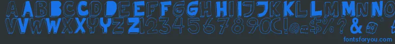 Więcej informacji o czcionce TweedyErc01 Czcionka TweedyErc01 – niebieskie czcionki na czarnym tle