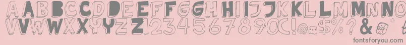 TweedyErc01 Font – Gray Fonts on Pink Background