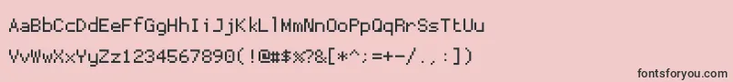 フォントProggytinytt – ピンクの背景に黒い文字