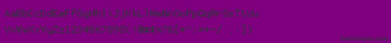 Шрифт Proggytinytt – чёрные шрифты на фиолетовом фоне
