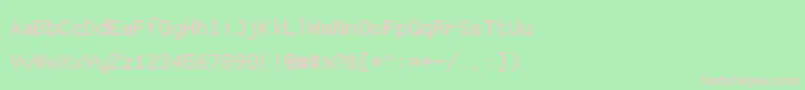 Proggytinytt Font – Pink Fonts on Green Background