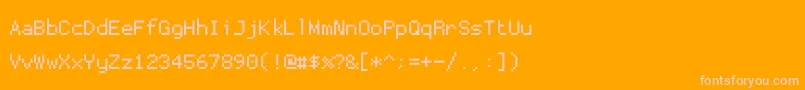 Proggytinytt Font – Pink Fonts on Orange Background