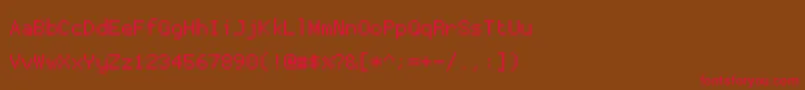 Proggytinytt Font – Red Fonts on Brown Background