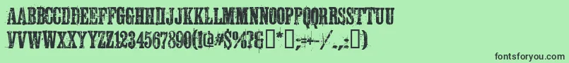 Schkorycza Font – Black Fonts on Green Background