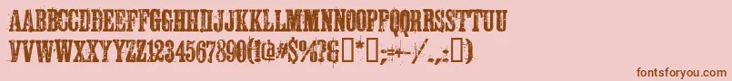 Schkorycza Font – Brown Fonts on Pink Background