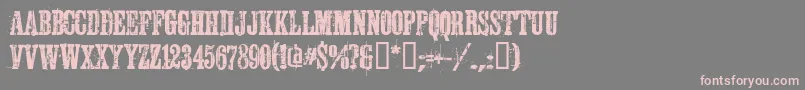 Schkorycza-Schriftart – Rosa Schriften auf grauem Hintergrund