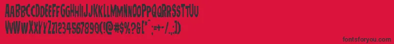 Hitchblockcond Font – Black Fonts on Red Background