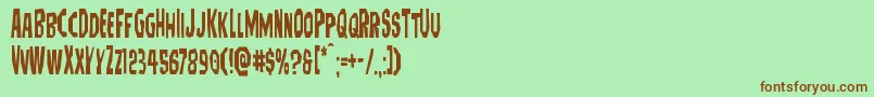 Hitchblockcond Font – Brown Fonts on Green Background