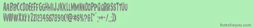 Hitchblockcond Font – Gray Fonts on Green Background