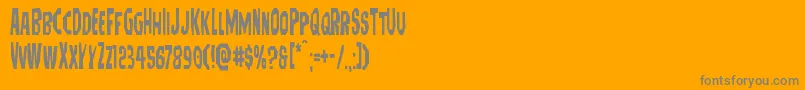 Hitchblockcond Font – Gray Fonts on Orange Background