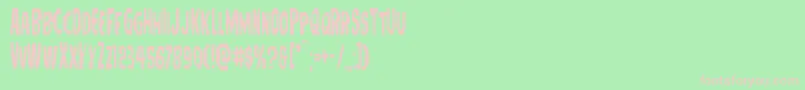 Hitchblockcond Font – Pink Fonts on Green Background