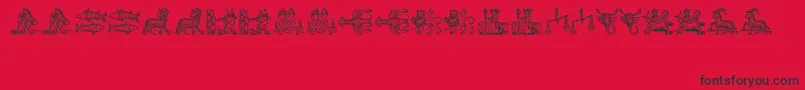 Tierkreis3 Font – Black Fonts on Red Background
