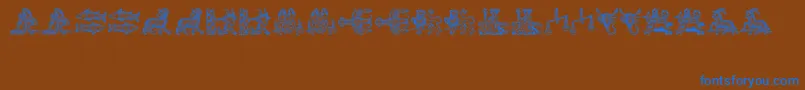 Tierkreis3 Font – Blue Fonts on Brown Background