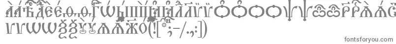 フォントTriodionCapsIeucs – 白い背景に灰色の文字