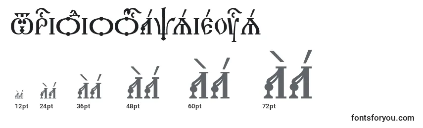 Größen der Schriftart TriodionCapsIeucs