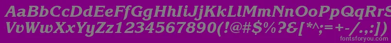 Шрифт KorinnablackbttItalic – серые шрифты на фиолетовом фоне