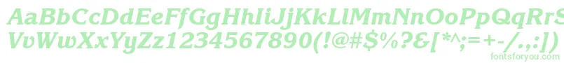 KorinnablackbttItalic Font – Green Fonts on White Background