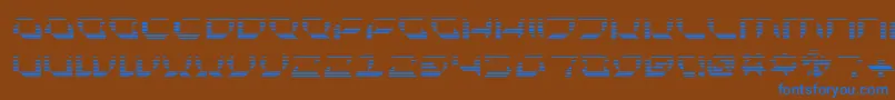 フォントPluranonFade – 茶色の背景に青い文字