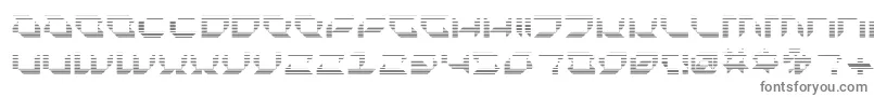PluranonFade-fontti – harmaat kirjasimet valkoisella taustalla