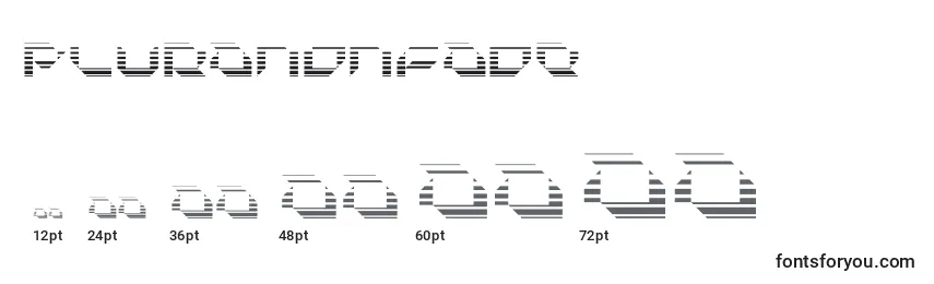 Размеры шрифта PluranonFade
