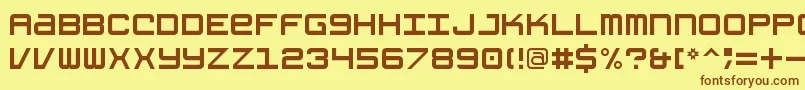 GrishenkoOpiyatNbp Font – Brown Fonts on Yellow Background