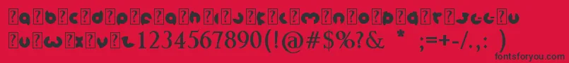 フォントMagnetBold – 赤い背景に黒い文字