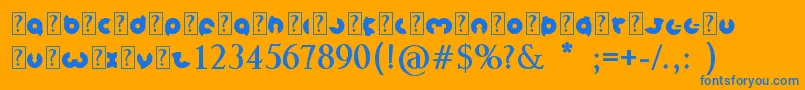 MagnetBold Font – Blue Fonts on Orange Background