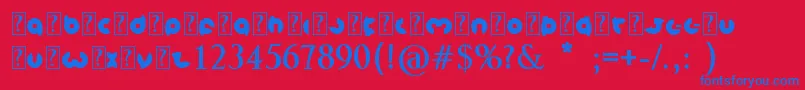 MagnetBold Font – Blue Fonts on Red Background