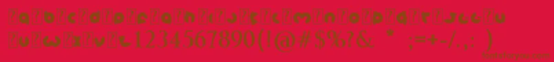 MagnetBold Font – Brown Fonts on Red Background