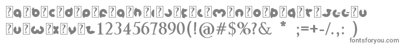 MagnetBold-fontti – harmaat kirjasimet valkoisella taustalla