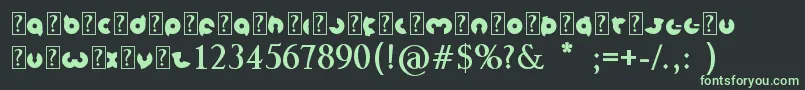 MagnetBold-fontti – vihreät fontit mustalla taustalla