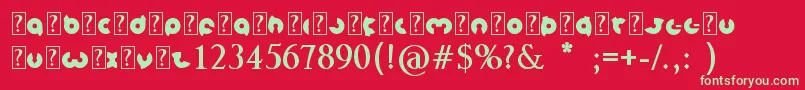 MagnetBold Font – Green Fonts on Red Background