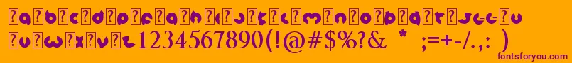 MagnetBold Font – Purple Fonts on Orange Background