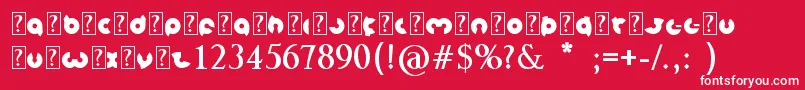 Шрифт MagnetBold – белые шрифты на красном фоне