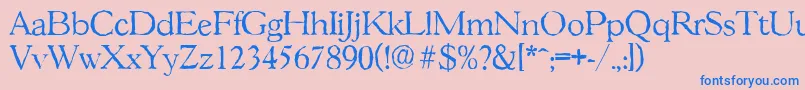 GascogneantiqueLightRegular Font – Blue Fonts on Pink Background