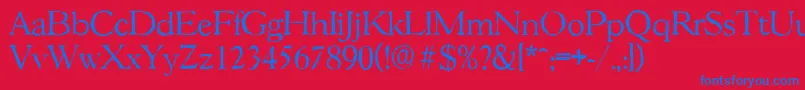 GascogneantiqueLightRegular Font – Blue Fonts on Red Background