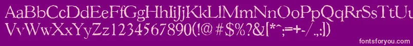 GascogneantiqueLightRegular Font – Pink Fonts on Purple Background