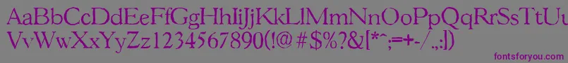 GascogneantiqueLightRegular Font – Purple Fonts on Gray Background