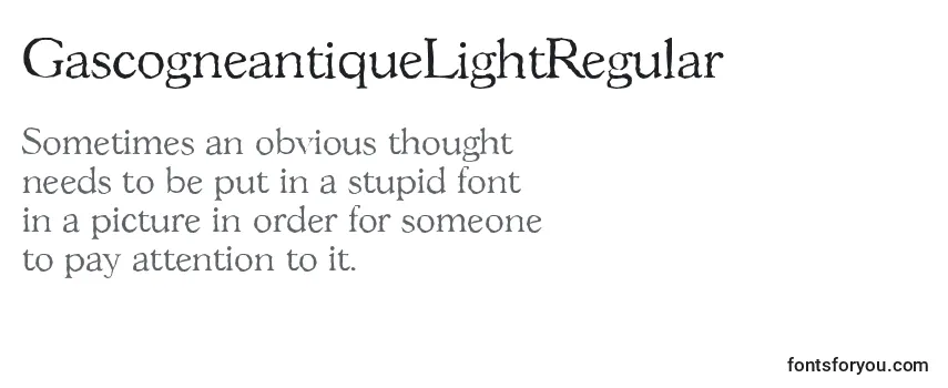 GascogneantiqueLightRegular Font