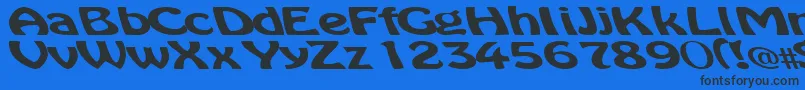 Microdot Font – Black Fonts on Blue Background