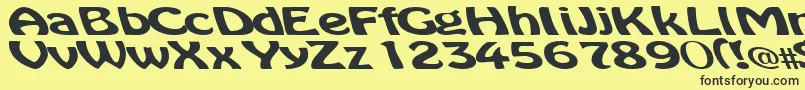 Microdot Font – Black Fonts on Yellow Background